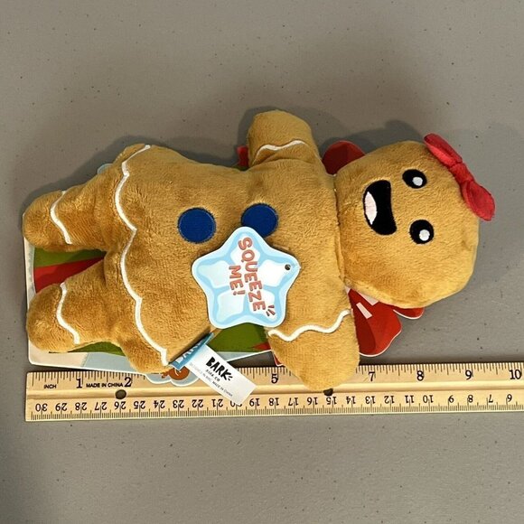 BARK Gnawty or Nice Gingerbroad Gingerbread Girl Christmas Dog Toy New Barkbox - Picture 7 of 10